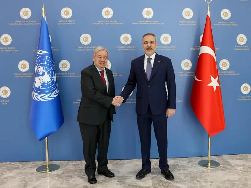 Dışişleri Bakanı Fidan, BM Genel Sekreteri Guterres ile Ankara'da Buluştu